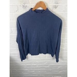 Everlane Women's Square Turtleneck Pullover Sweater Long Sleeve Black Size S